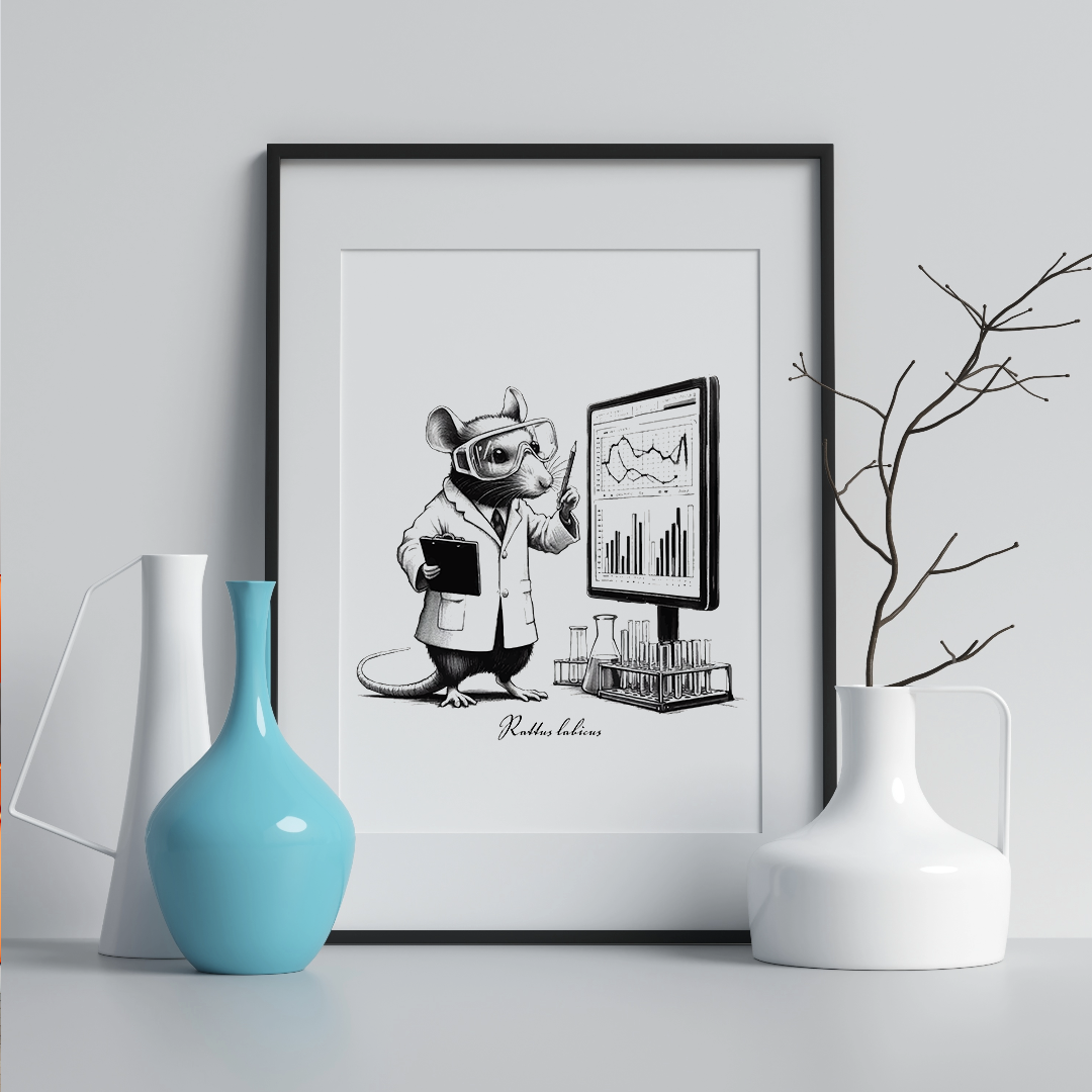 Sketched Lab Rat Posters (Rattus Labicus)