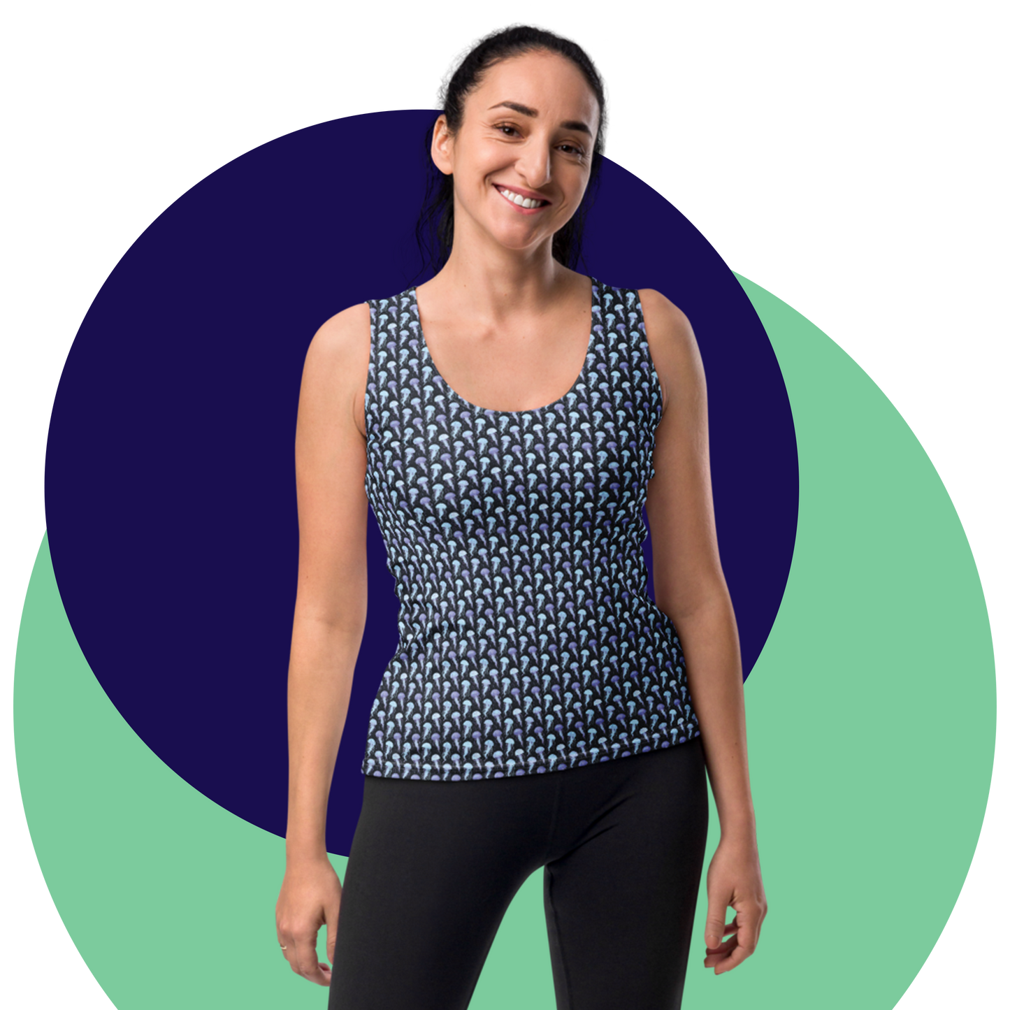Purple Jellyfish Patterned | Tank Top