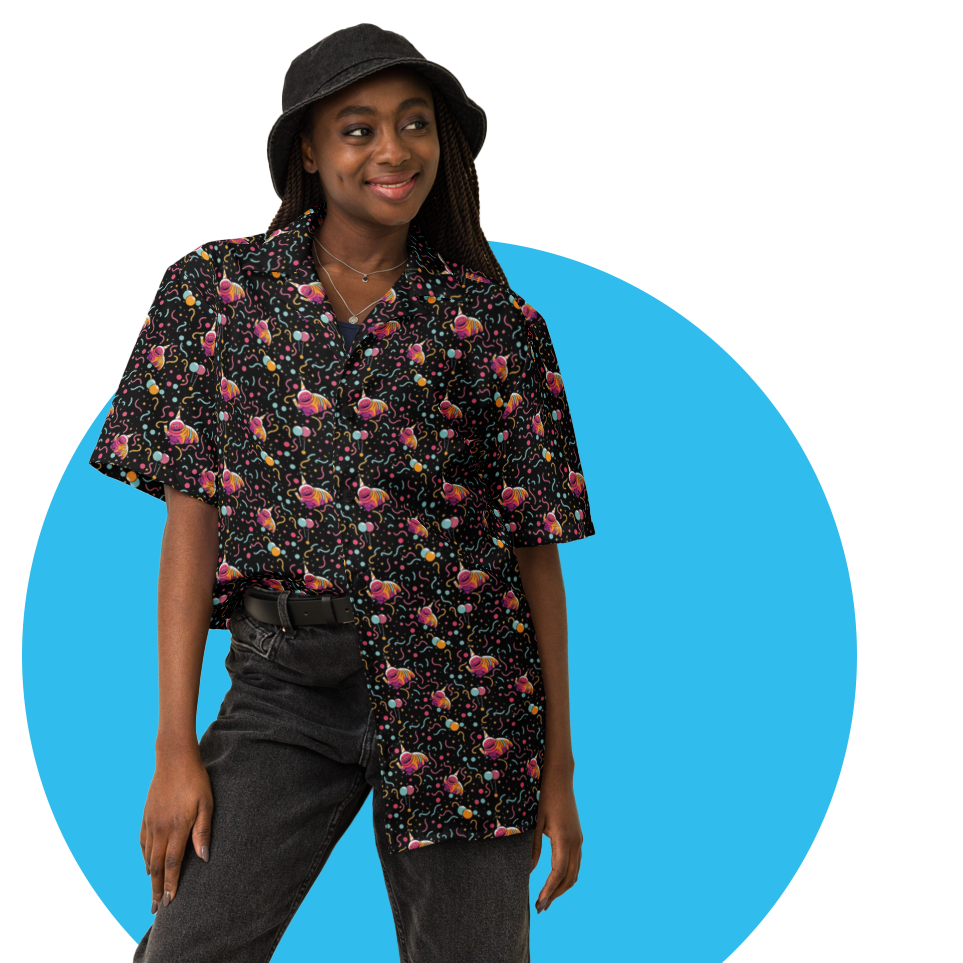 Party Tardigrade | Unisex Button-Down Short Sleeve Shirt