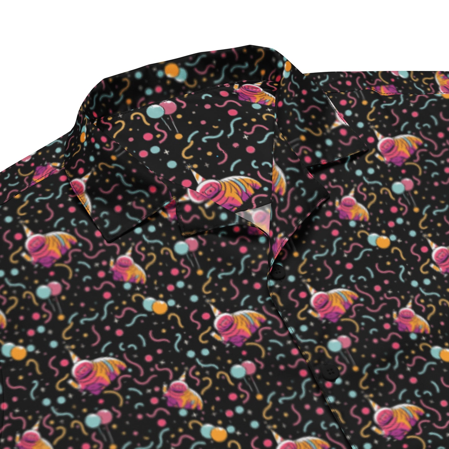 Party Tardigrade | Unisex Button-Down Short Sleeve Shirt