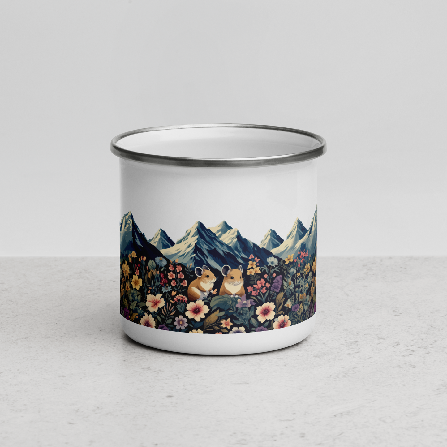 Pika Field of Flowers | Enamel Mug