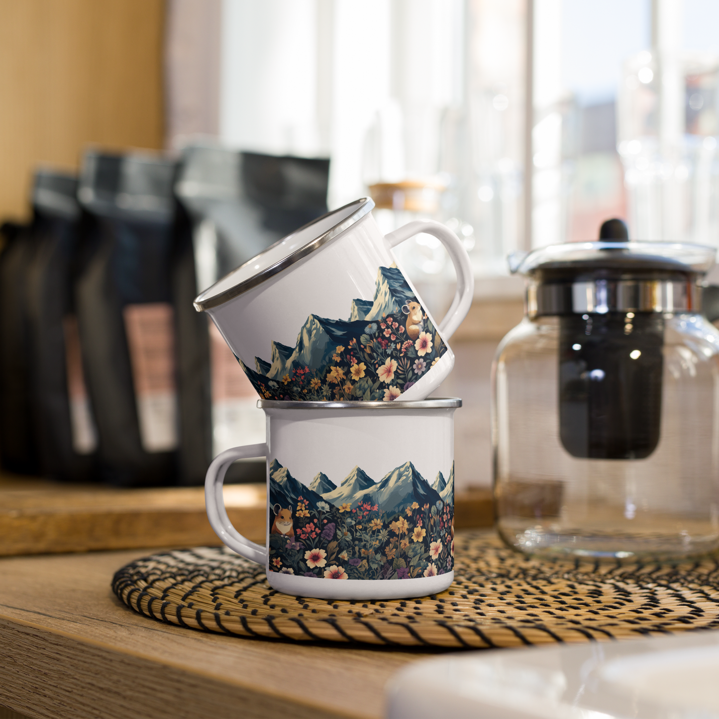 Pika Field of Flowers | Enamel Mug