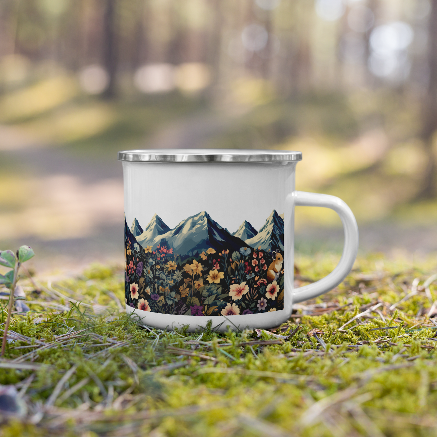 Pika Field of Flowers | Enamel Mug
