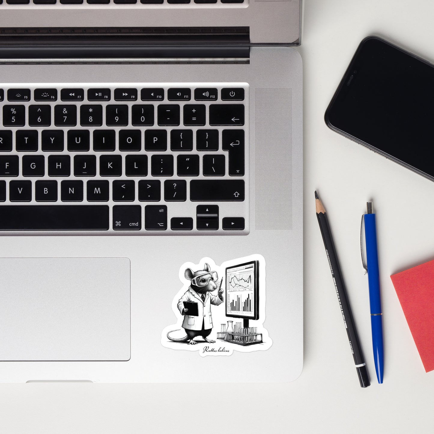 Sketched Lab Rat (Rattus Labicus) | Stickers