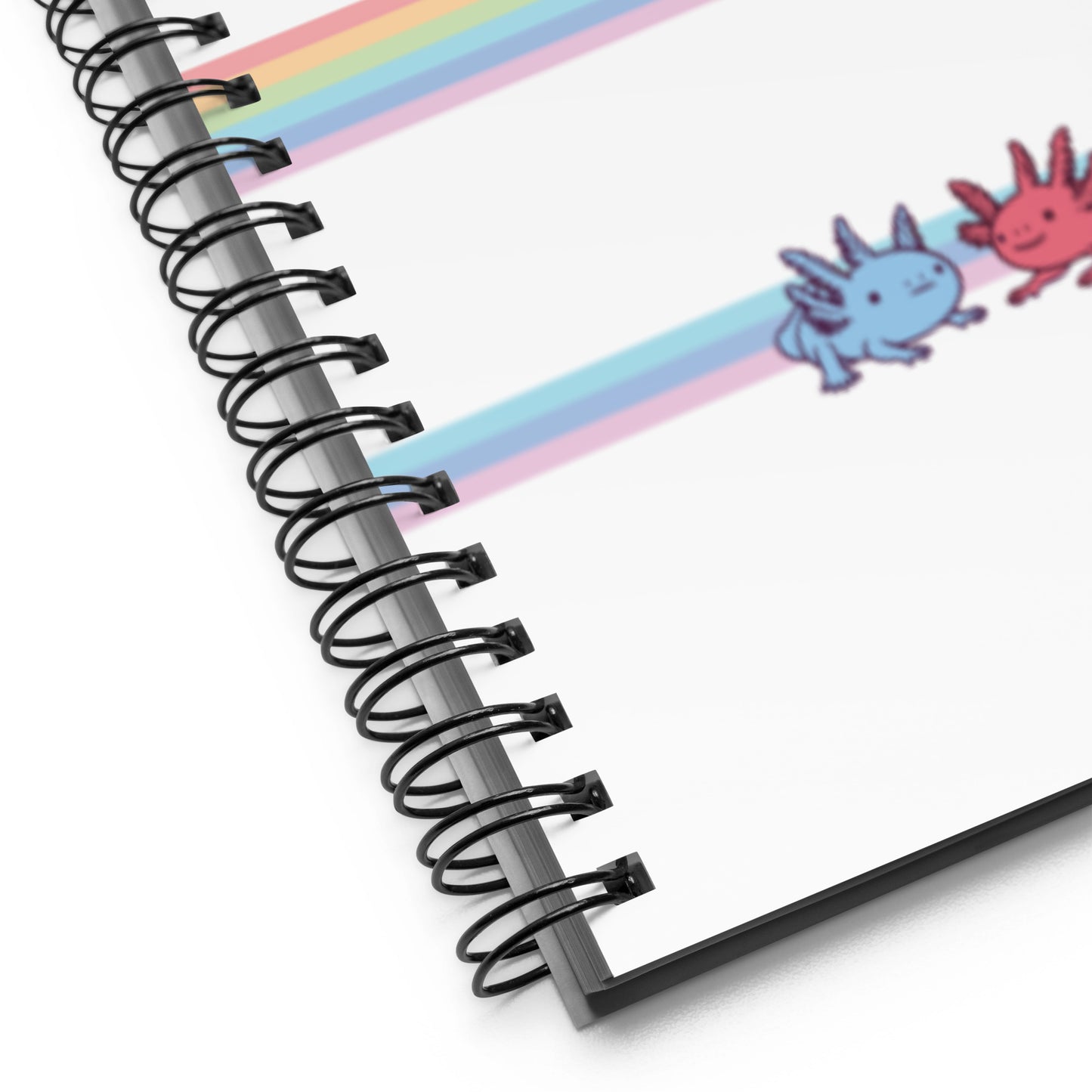 Rainbow-Lined Axolotl | Spiral Bound Notebook