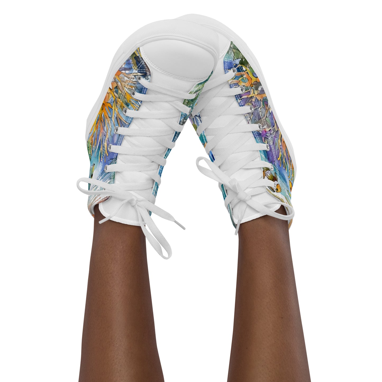 Women's Ocean Watercolor High Tops