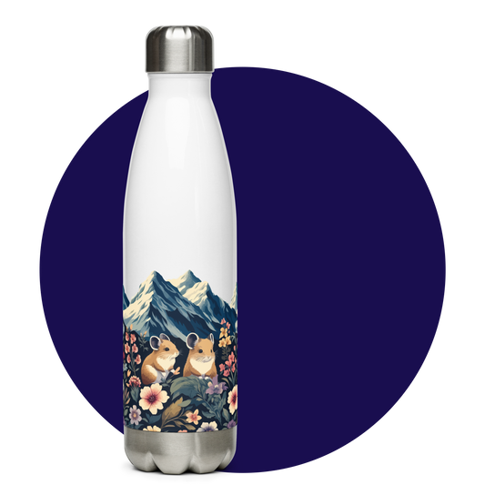 Pika Field of Flowers | Steel Water Bottle