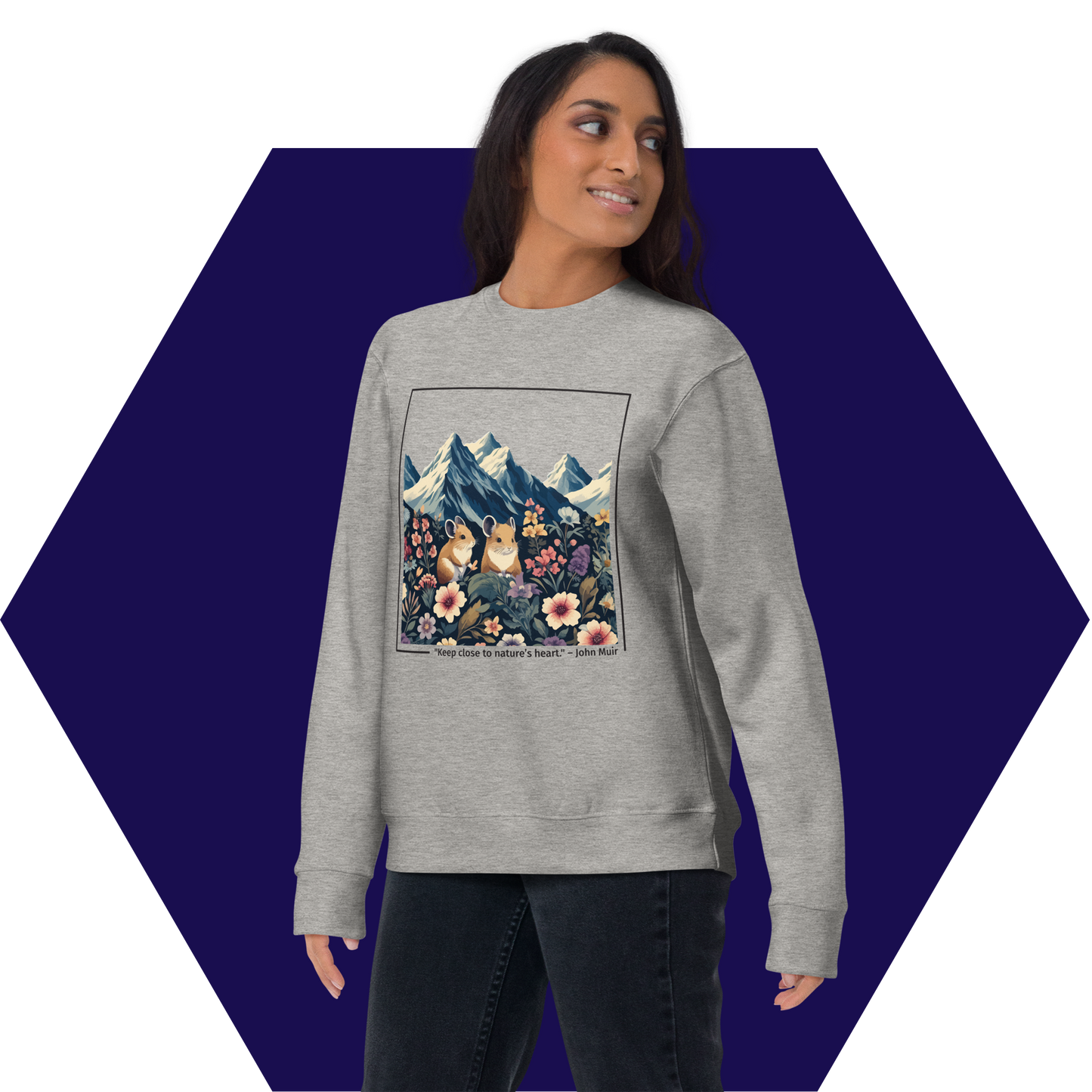 Pika Field of Flowers | Unisex Sweatshirt