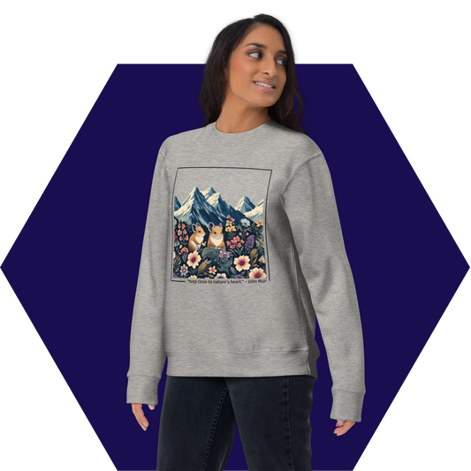 Pika Field of Flowers | Unisex Sweatshirt