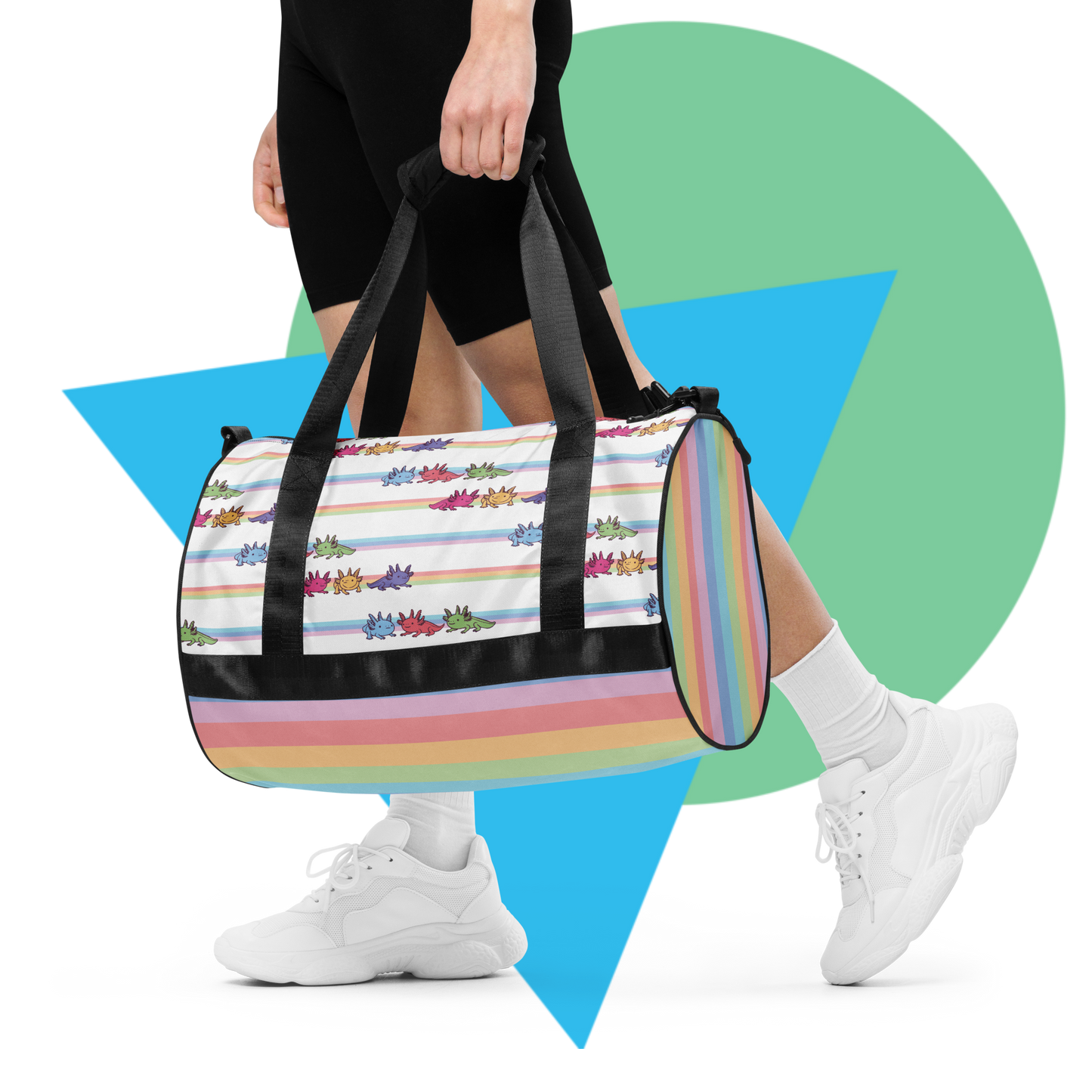 Rainbow-Lined Axolotl | Gym Bag
