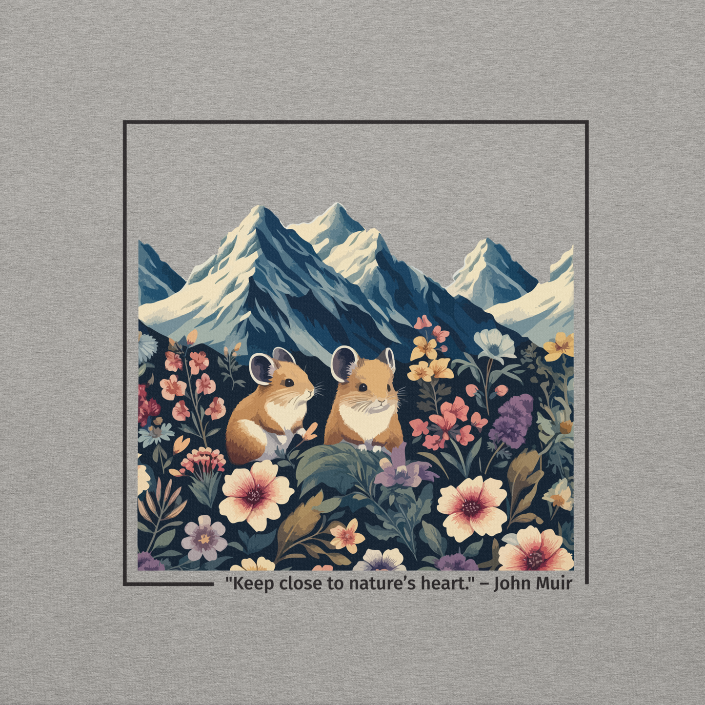 Pika Field of Flowers | Unisex Sweatshirt